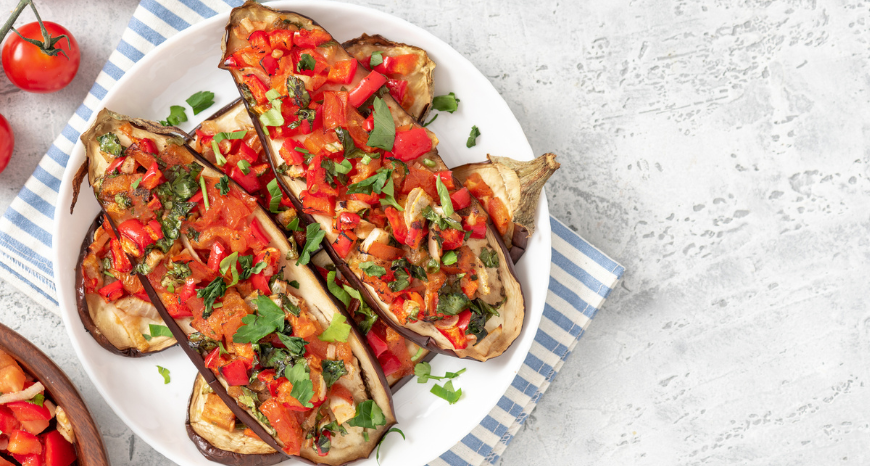 Tasty Filled Aubergines