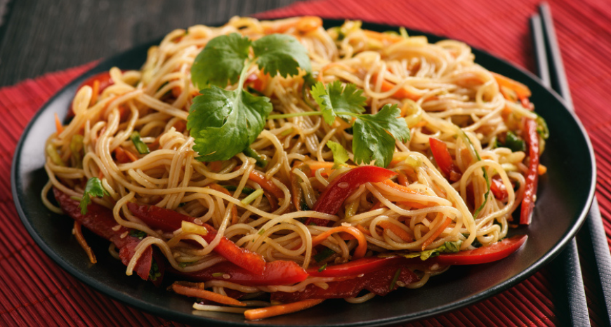 Thai Rice Noodle Salad with Chilli Coriander Dressing