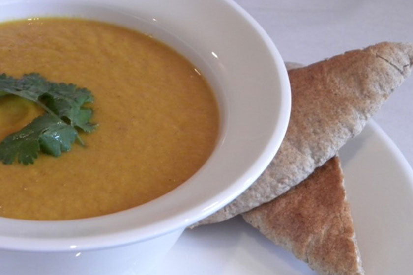 East African Sweet Potato, Ginger and Cashew Nut Soup